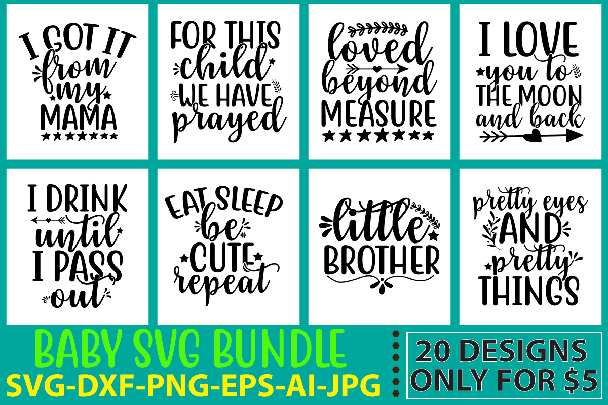 Baby SVG Bundle - Buy t-shirt designs
