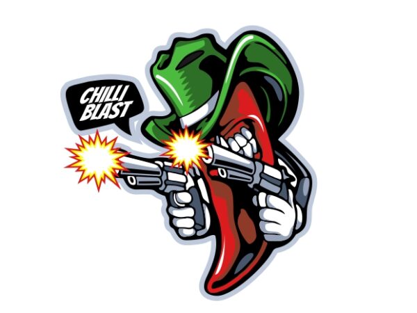 Chili blast t shirt vector file