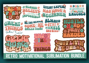 Retro Motivational Sublimation Bundle