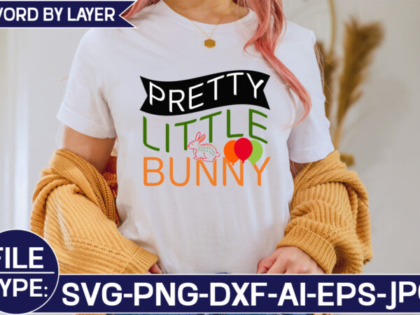 Pretty little bunny svg cut file t shirt illustration