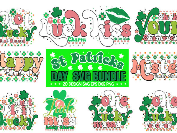 Retro st patrick’s day svg bundle let the shenanigans begin, st. patrick’s day svg, funny st. patrick’s day, kids st. patrick’s day, st patrick’s day, sublimation, st patrick’s day svg, t shirt design online