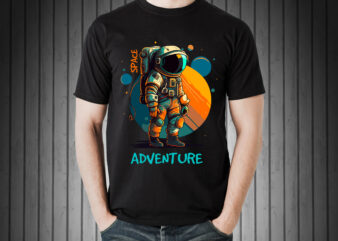Astronaut space adventure t-shirt design