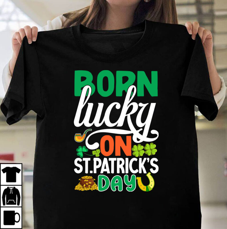 St.Patrick's Day T-shirt Design Bundle,.studio files, 100 patrick day vector t-shirt designs bundle, Baby Mardi Gras number design SVG, buy patrick day t-shirt designs for commercial use, canva t shirt