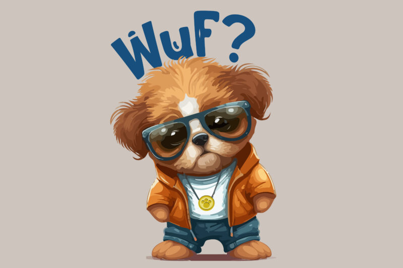 Puppy Vector illustration for t-shirt design