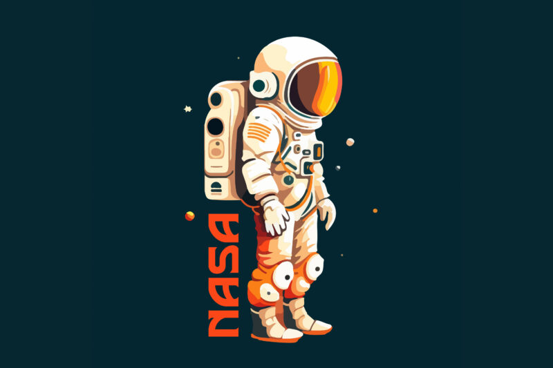 Astronaut nasa vector t-shirt design