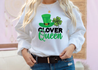 Clover Queen T-Shirt Design, Clover Queen SVG Cut File, ST .Patricks T-Shirt Design, ST .Patricks Sublimation Design, St.Patrick’s Day T-Shirt Design bundle, Happy St.Patrick’s Day SublimationBUndle , St.Patrick’s Day SVG