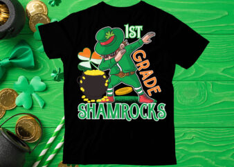 1st Grade Shamrocks T Shirt design, St Patrick’s Day Bundle,St Patrick’s Day SVG Bundle,Feelin Lucky PNG, Lucky Png, Lucky Vibes, Retro Smiley Face, Leopard Png, St Patrick’s Day Png, St.