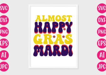 Happy Almost Mardi Gras RETRO DESIGN