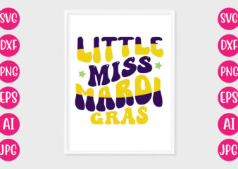 Little Miss Mardi Gras RETRO DESIGN