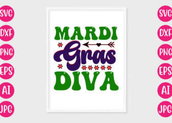 Mardi Gras Diva RETRO DESIGN