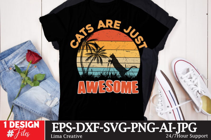 Cats Are Just Awesome T-shirt Design,t-shirt design,t shirt design,how to design a shirt,tshirt design,tshirt design tutorial,custom shirt design,t-shirt design tutorial,illustrator tshirt design,t shirt design tutorial,how to design a tshirt,learn tshirt