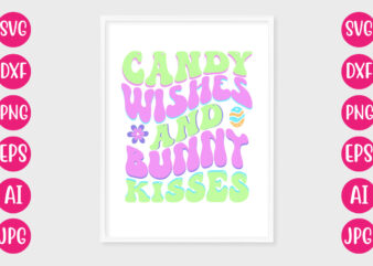 CANDY WISHES AND BUNNY KISSES RETRO DESIGN