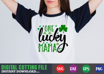 One lucky mama SVG t shirt design online