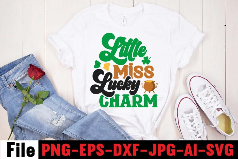 Happy St.patrick's T-shirt Bundle,CUTEST CLOVER IN THE PATCH T-shirt Design, Happy St.Patrick's Day T-shirt Design,.studio files, 100 patrick day vector t-shirt designs bundle, Baby Mardi Gras number design SVG, buy