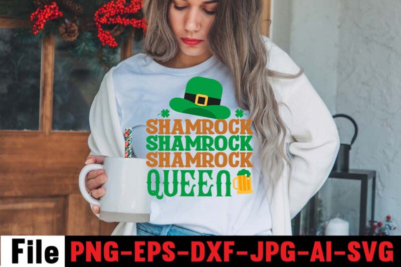 Happy St.patrick's T-shirt Bundle,CUTEST CLOVER IN THE PATCH T-shirt Design, Happy St.Patrick's Day T-shirt Design,.studio files, 100 patrick day vector t-shirt designs bundle, Baby Mardi Gras number design SVG, buy