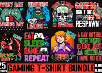 Gaming T-shirt Bundle 25 Designs,on sell Design,game t shirt, minecraft shirt; gamer shirt; video game t shirts; video game shirts; i paused my game to be here shirt; imposter t