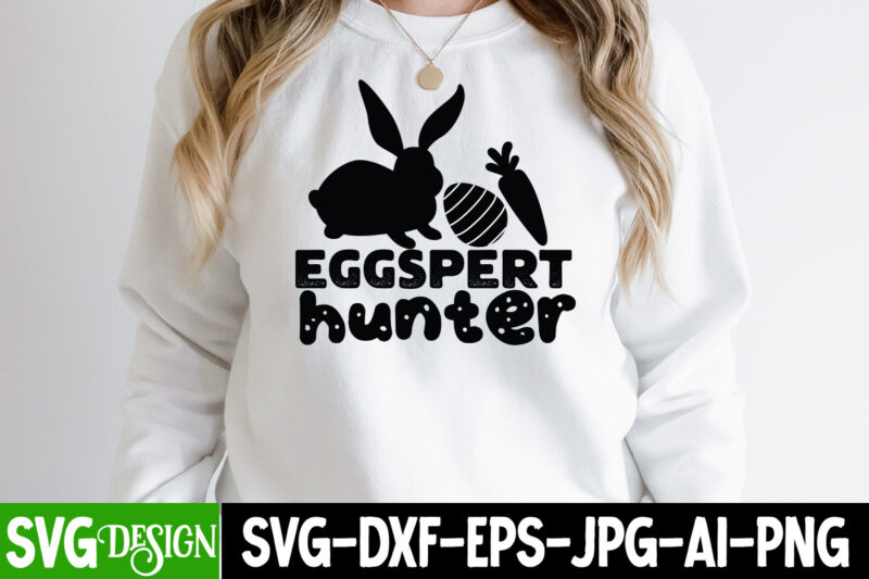 Eggspert Hunter T-Shirt Design, Eggspert Hunter SVG Cut File, Easter SVG Bundle, Easter SVG, Happy Easter SVG, Easter Bunny svg, Retro Easter Designs svg, Easter for Kids, Cut File Cricut,