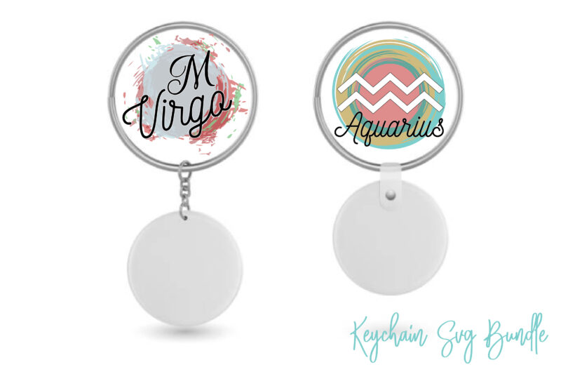 Brush Stroke Keychain SVG Bundle