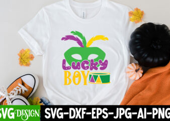 Lucky Boy T-shirt Design,160 Mardi Gras SVG Bundle, Mardi Gras Clipart, Carnival mask silhouette, Mask SVG, Carnival SVG, Festival svg, Mardi Gras Carnival svg ,Boy Mardi Gras Svg, Kids Mardi