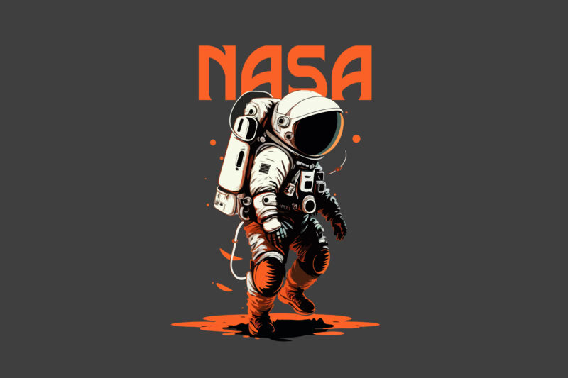 Astronaut nasa vector t-shirt design