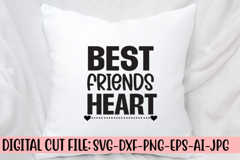 Best Friends Heart SVG Design