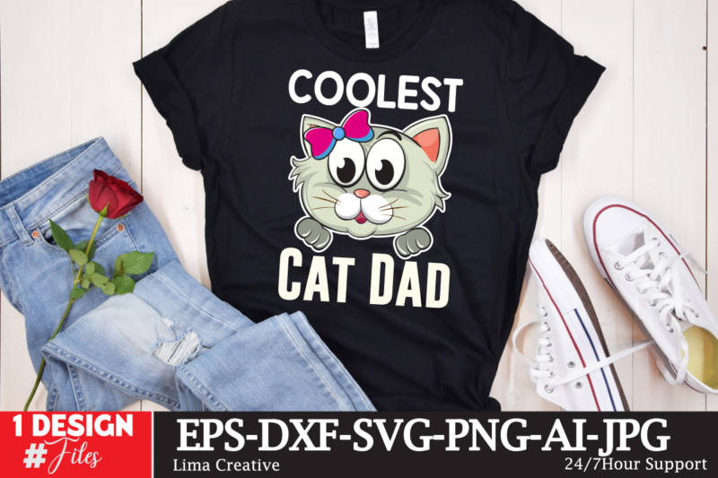 Coolest Cat Dad T-shirt Design,t-shirt design,t shirt design,how to design a shirt,tshirt design,tshirt design tutorial,custom shirt design,t-shirt design tutorial,illustrator tshirt design,t shirt design tutorial,how to design a tshirt,learn tshirt design,cat