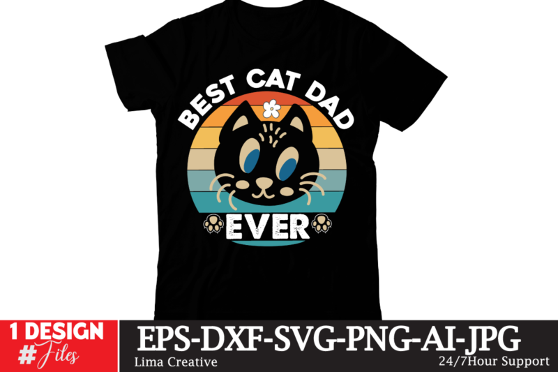 Best Cat Dad Ever T-shirt Design,t-shirt design,t shirt design,how to design a shirt,tshirt design,tshirt design tutorial,custom shirt design,t-shirt design tutorial,illustrator tshirt design,t shirt design tutorial,how to design a tshirt,learn tshirt