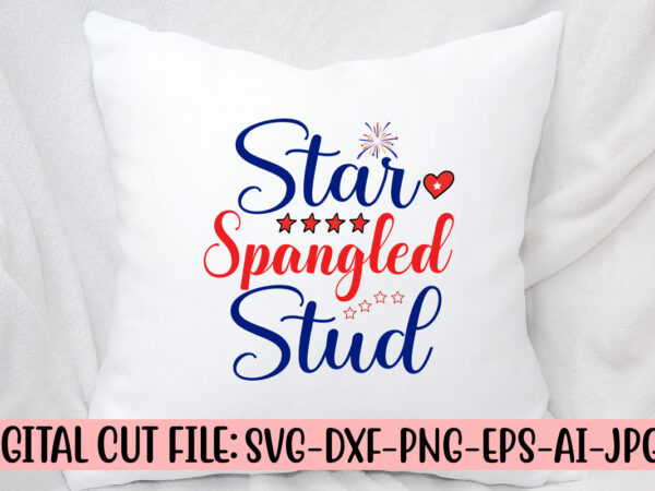 Star spangled stud svg cut file t shirt template vector