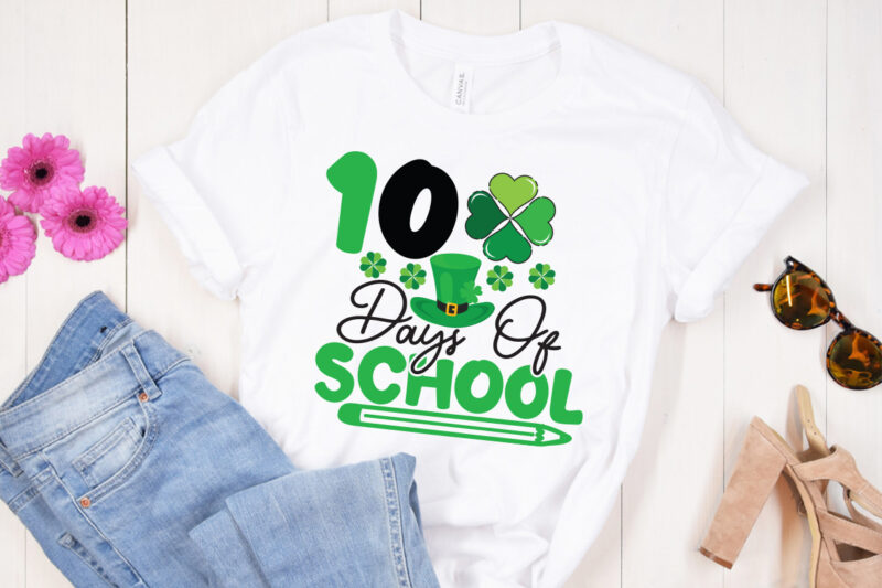 100 Days of School T-Shirt Design, 100 Days of School SVG Cut File, ST .Patricks T-Shirt Design, ST .Patricks Sublimation Design, St.Patrick's Day T-Shirt Design bundle, Happy St.Patrick's Day SublimationBUndle