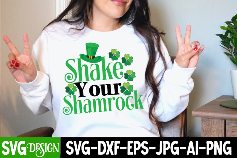 Shake Your Shamrock T-Shirt Design, Shake Your Shamrock SVG Cut File, Happy St.Patrick's Day T-Shirt Design, Happy St.Patrick's Day SVG Cut File, Lucky SVG,Retro svg,St Patrick's Day SVG,Funny St Patricks