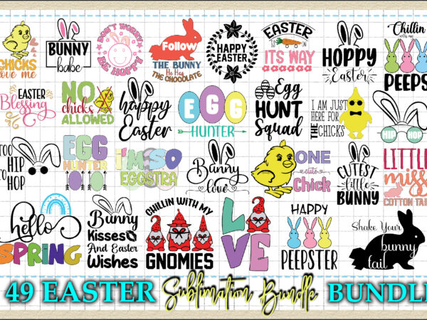 49 easter sublimation design bundle