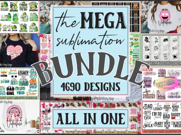 Mega sublimation bundle t shirt designs for sale