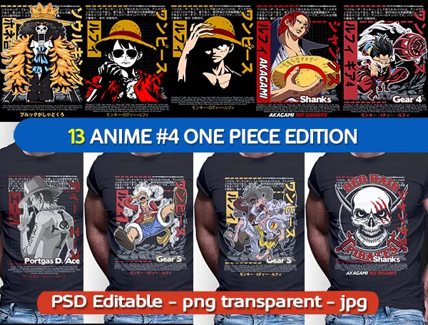 1K+ anime t shirt design bundles