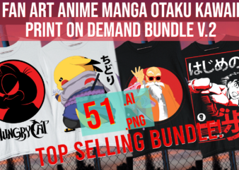 Fan Art Anime Manga Otaku Kawaii Print on Demand Bundle V.2 2023