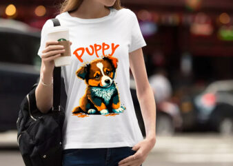 Puppy Vector illustration for t-shirt design