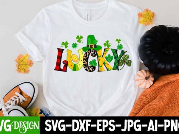 Lucky sublimation png , lucky svg cut file, st. patrick’s day png, lucky shamrock png, retro st. patty’s day png design, green leopard, retro lucky png, clover png, sublimation design