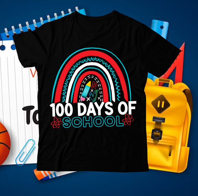 100 Days Of School T-Shirt Design, 100 Days Of School SVG Cut File, 100 Days of School svg, 100 Days of Making a Difference svg,Happy 100th Day of School Teachers