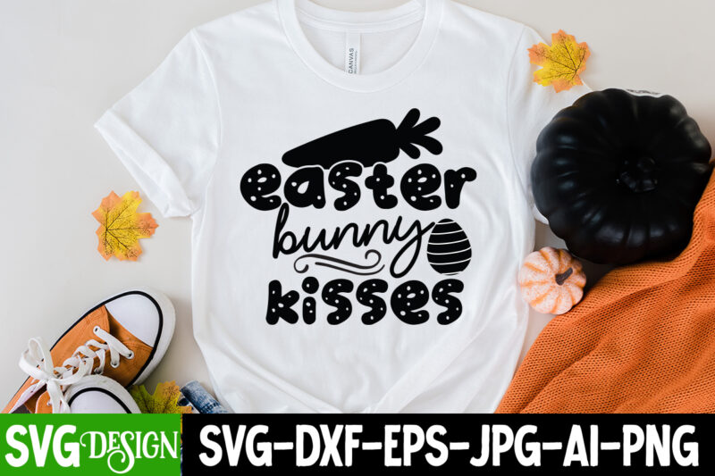 Easter Bunny Kisses T-Shirt Design, Easter Bunny Kisses SVG Cut File, Easter SVG Bundle, Easter SVG, Happy Easter SVG, Easter Bunny svg, Retro Easter Designs svg, Easter for Kids, Cut