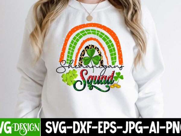 Shenanigans squad sublimation png , st. patrick’s day png, lucky shamrock png, retro st. patty’s day png design, green leopard, retro lucky png, clover png, sublimation design ,irish svg, irish