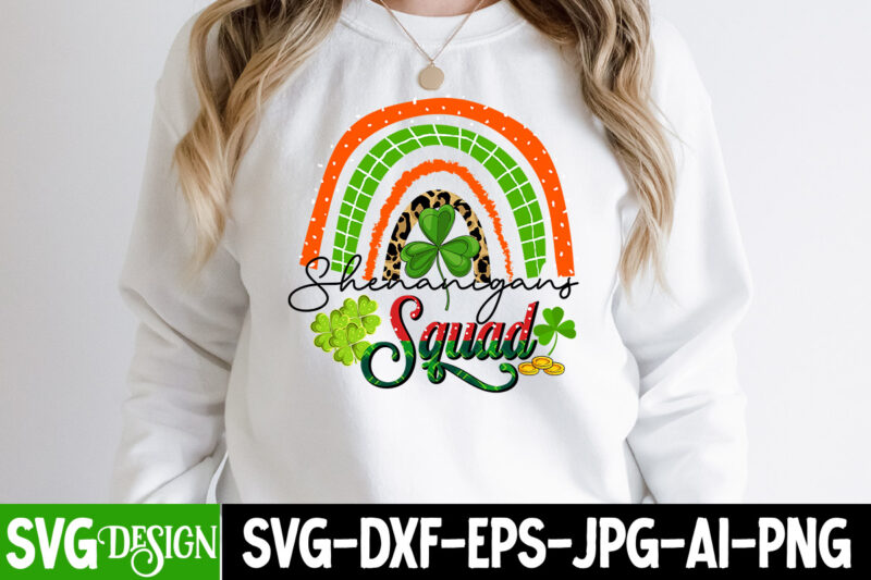 Shenanigans Squad Sublimation PNG , St. Patrick's Day Png, Lucky Shamrock Png, Retro St. Patty's Day Png Design, Green Leopard, Retro Lucky Png, Clover Png, Sublimation Design ,Irish SVG, Irish