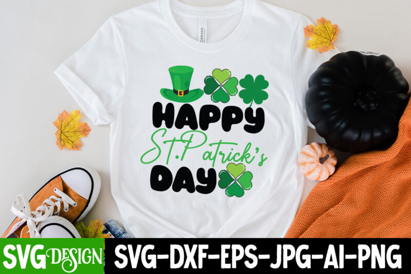 Happy St.Patrick's Day T-Shirt Design, Happy St.Patrick's Day SVG Cut File, Lucky SVG,Retro svg,St Patrick's Day SVG,Funny St Patricks Day svg,Irish svg,Shamrock svg,Lucky shirt svg cut file,St. Patrick's day svg