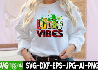 Lucky Vibes T-Shirt Design, Lucky Vibes SVG Cut File, St. Patrick’s Day Png, Lucky Shamrock Png, Retro St. Patty’s Day Png Design, Green Leopard, Retro Lucky Png, Clover Png, Sublimation