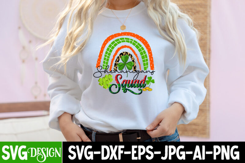 Shenanigans Squad Sublimation PNG , St. Patrick's Day Png, Lucky Shamrock Png, Retro St. Patty's Day Png Design, Green Leopard, Retro Lucky Png, Clover Png, Sublimation Design ,Irish SVG, Irish