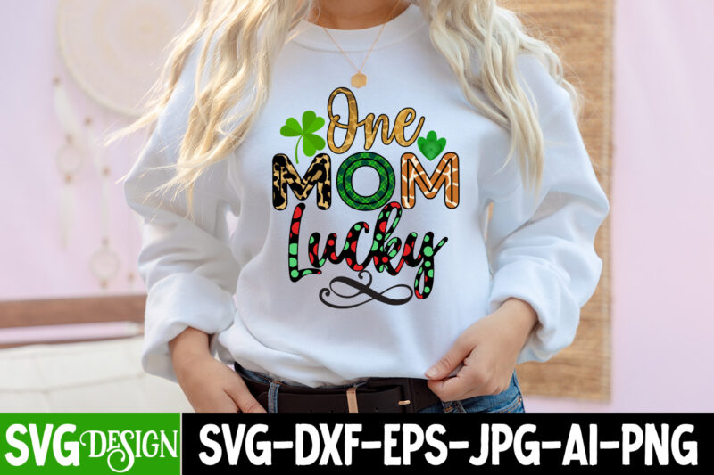 One Mom Lucky Sublimation PNG ,St. Patrick's Day Png, Lucky Shamrock Png, Retro St. Patty's Day Png Design, Green Leopard, Retro Lucky Png, Clover Png, Sublimation Design ,Irish SVG, Irish