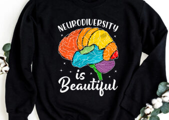 ADHD Autism Awareness Neurodiversity is Beautiful Brain NC 1102 t shirt vector
