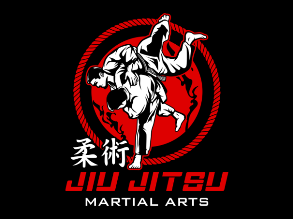 Art of jiu jitsu t shirt vector