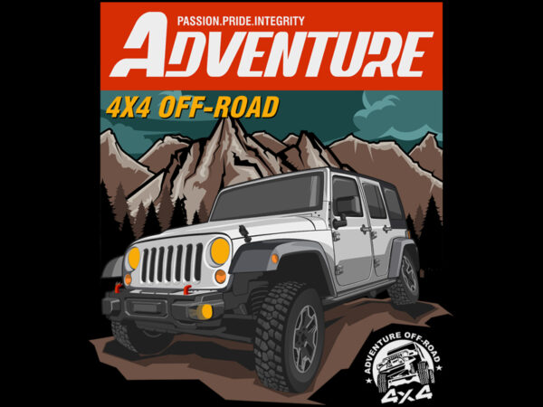 Adventure t shirt vector