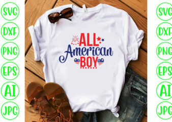 All American Boy SVG Cut File t shirt vector