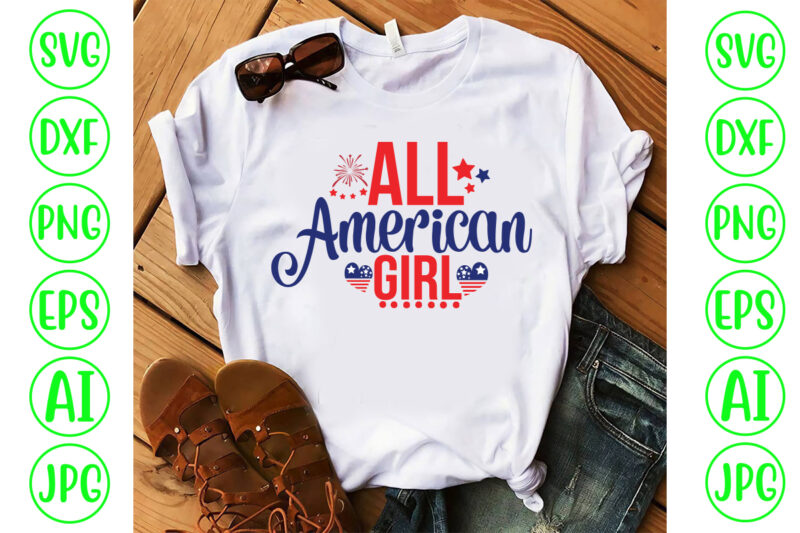 All American Girl SVG Cut File