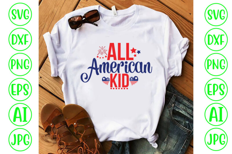 All American Kid SVG Cut File